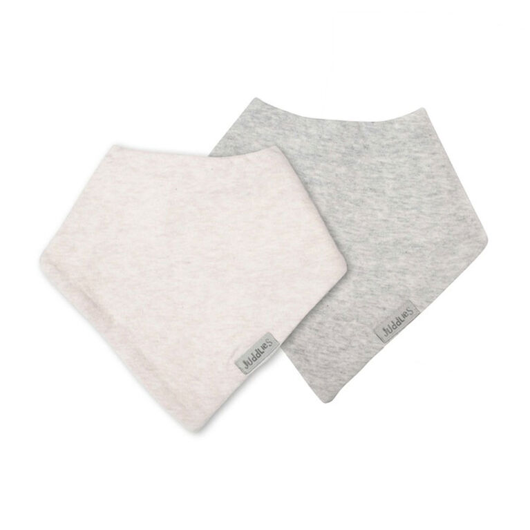 Juddlies - Breathe EZE 2PC Bavoir Bandana LGrey+Rosewater Fleck
