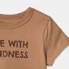 RISE Little Earthling Short Sleeve Tee Brown Rise Kindness Sleeve