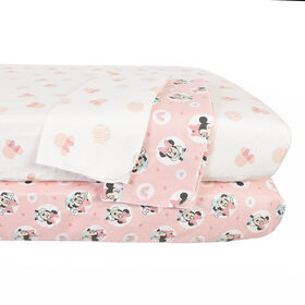 Disney Minnie Mouse, Going Dotty, 2-pack Flannel Fitted Crib Sheets