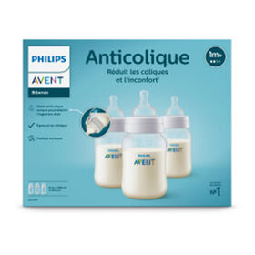 Biberon anticoliques Philips Avent, 9 oz, emb. de 3, SCY103/03