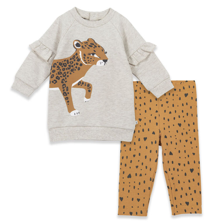 Petit Lem Cheetah, Heather Beige 3 Months