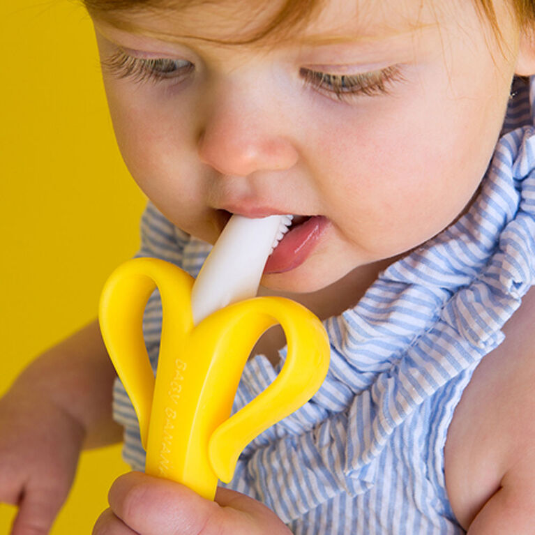 Baby Banana Brosse  à dents de dentition pour les bébés.