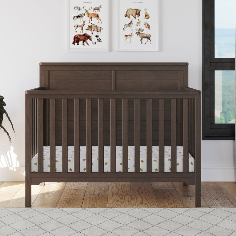 Lit de bébé convertible à dessus plat Wilmington Child Craft, Gris Pimpant
