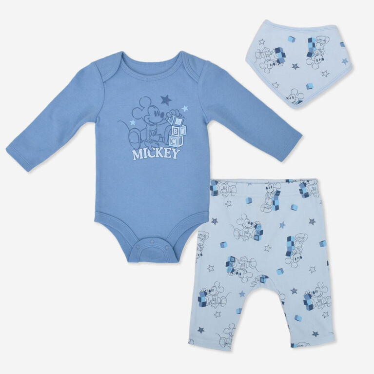Mickey Mouse Pant Set Blue 6/9M
