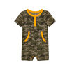 Snugabye Garcons - Chemise henley avec poche kangourou - camouflage vert et orange 3-6 mois