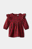 Robe Volants À Carreaux Rouge 6-9M