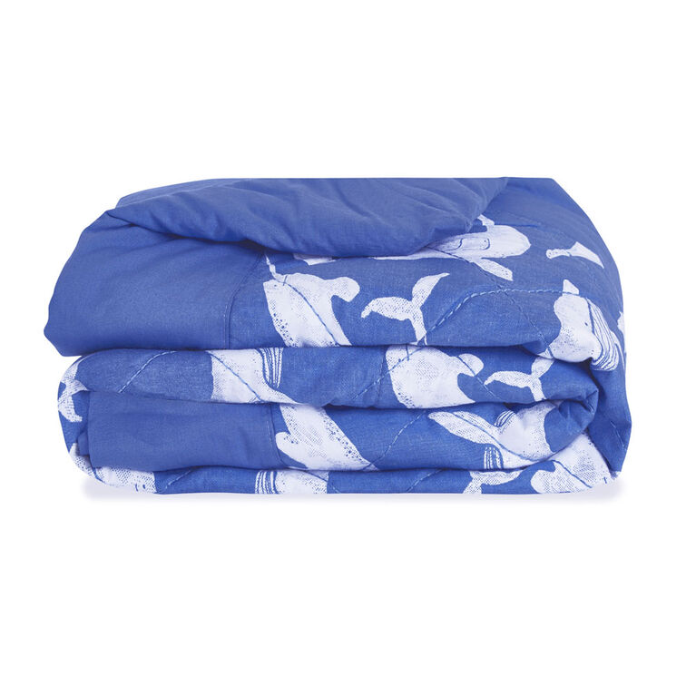 Aden + Anais Toddler-Bed Weighted Blanket - Whale Watching