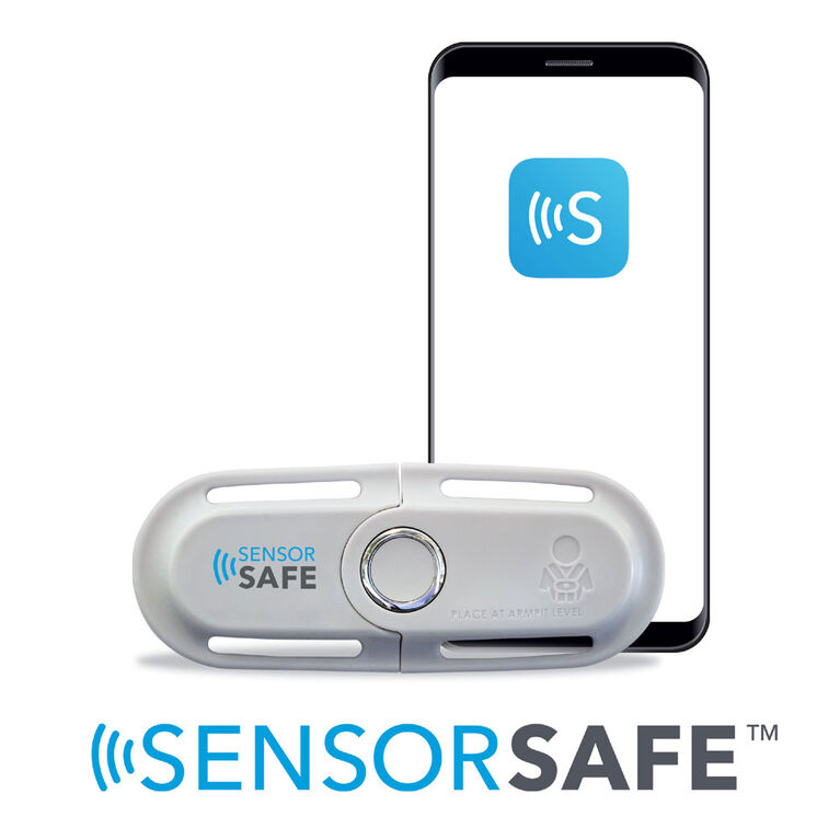 Siège d'auto pour bébés Evenflo GOLD SensorSafe LiteMax DLX avec patte de chargement SafeZone, Pierre de lune