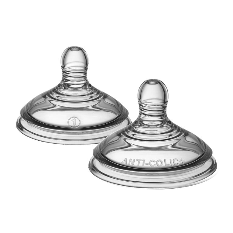 Tommee Tippee Advanced Anti-Colic Slow Flow Nipple, 2-Pack