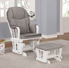 Lennox Furniture Avery White Glider & Ottoman - Dark Gray