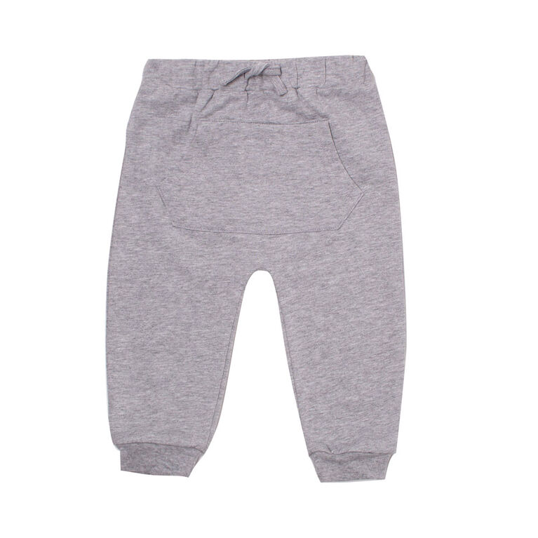 Koala Baby pantalon garçon  gris coton  ouaté et éponge avec poches et cordon de serrage 18-24 mois