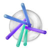 Silikids - Reusable Silicone Straws 6pk - Ombre Blue