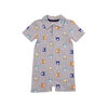 Snugabye Garcons - Barboteuse Polo - Gris avec impression ourson 18-24 mois