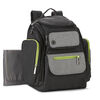 Jeep Adventurers Backpack Diaper Bag - Grey Crosshatch with Neon Green trim