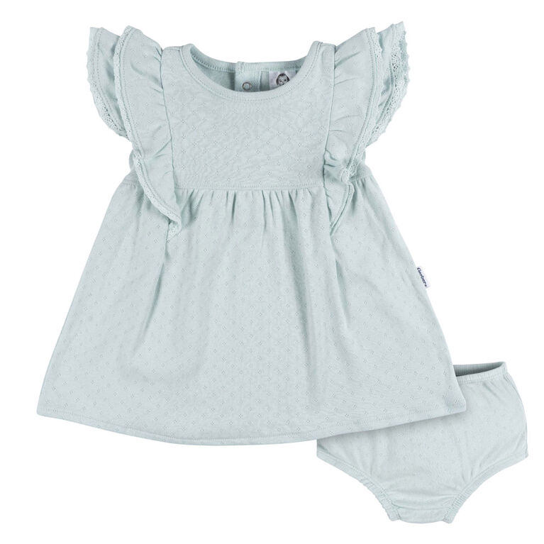 Gerber Childrenswear    Ensemble robe + couche  Fille Bleu Aqua  12 Mois
