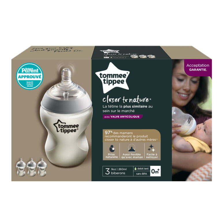 Tommee Tippee Closer to Nature 9oz Bottles - 3 pack