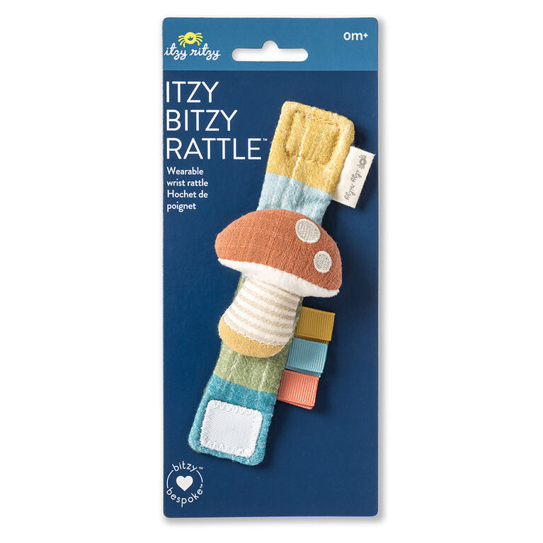 Itzy Bitzy Rattle Mushroom Wrist Rattle