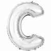 Ballons en forme de lettre en argent 14 " - C