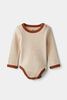 Ribbed Bodysuit Oatmeal 6-9M