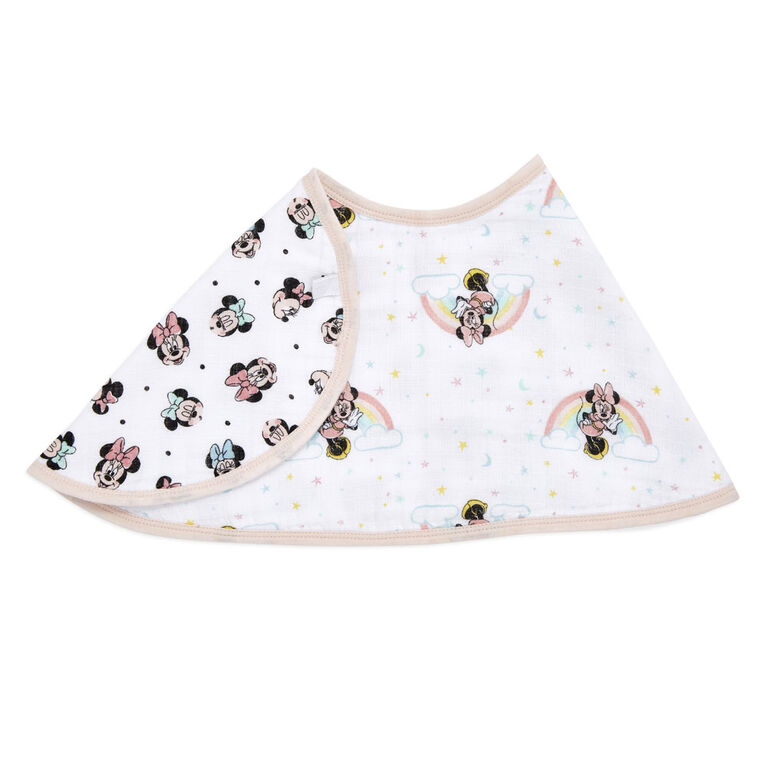 Aden Essentials - Disney-Minnie Rainbows-Single Burpy Bib