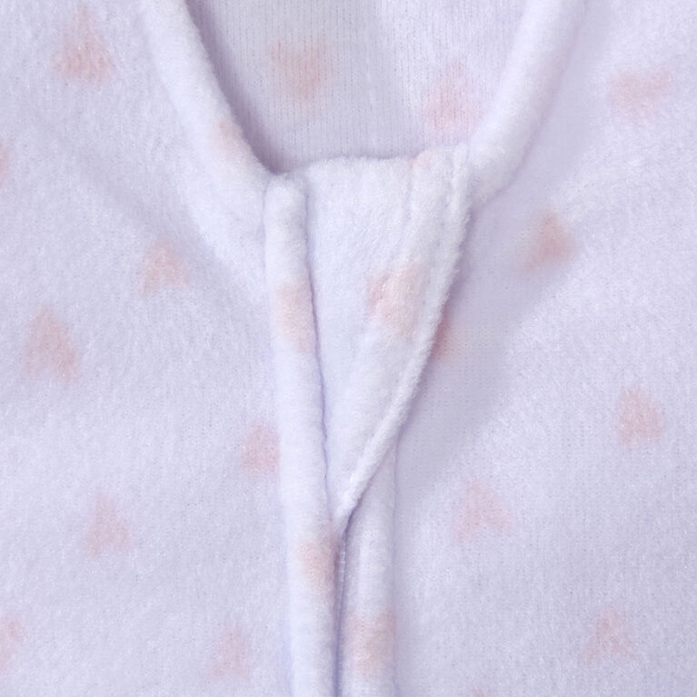 HALO SleepSack Swaddle - Micro Fleece - Pink Hearts - Small