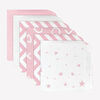 Kushies - Wash Cloths - 6 Pack Single Ply - Pink
