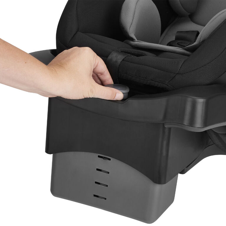 Siège d'auto pour bébés Evenflo GOLD SensorSafe LiteMax DLX avec patte de chargement SafeZone, Pierre de lune - Notre exclusivité