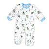 Baby Mode Blue Elephant Plush Fleece Sleeper-24M