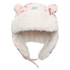 FlapJackKids - Baby, Toddler, Kids, Girls - Water Repellent Trapper Hat - Sherpa Lining - Floral Pink - Small 6-24 months