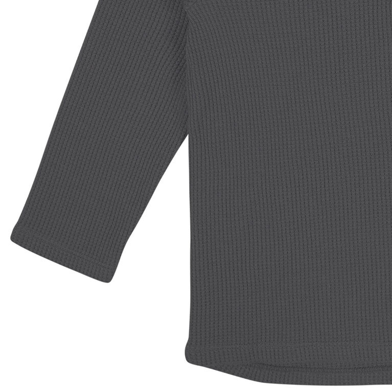 Gerber Childrenswear - 2-Piece Toddler Charcoal Waffle Knit Hoodie & Jogger Set 3T
