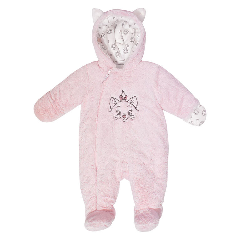 Disney Marie faux fur pramsuit - pink, 6-12 Months