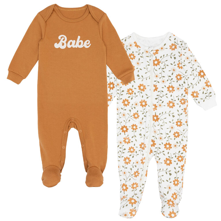 Pl Baby-Bebe Pqt2 Dormeuse Tricot Rouille 6M