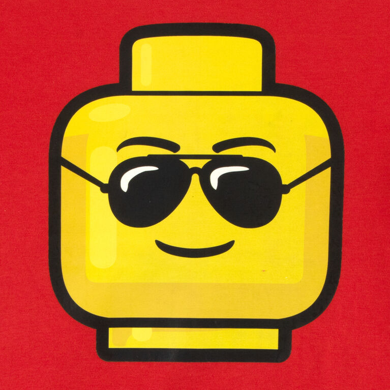 Lego Face Long Sleeve Tshirt Red