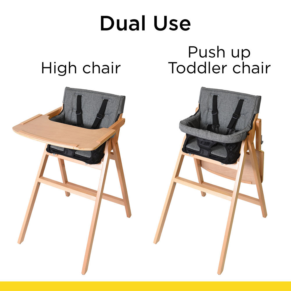 Safety 1st Nordik Wooden Highchair Grey Wolf