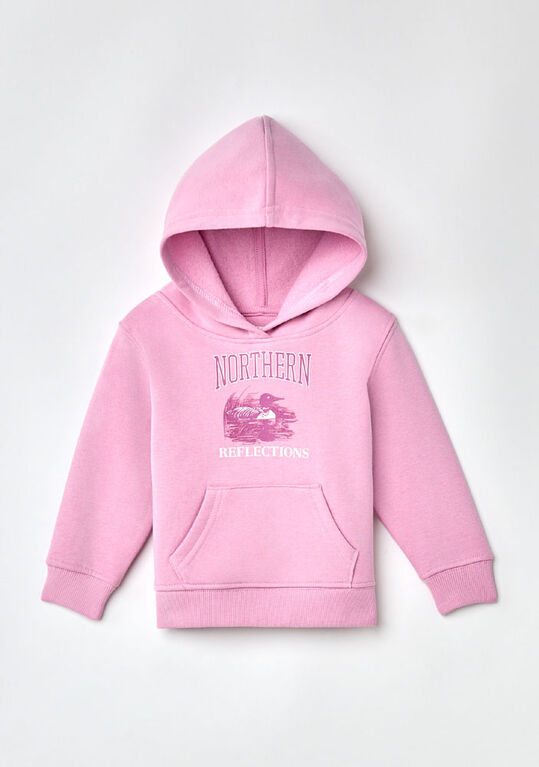 Northern Reflections Iconic Loon Hoodie Pink 6-9M