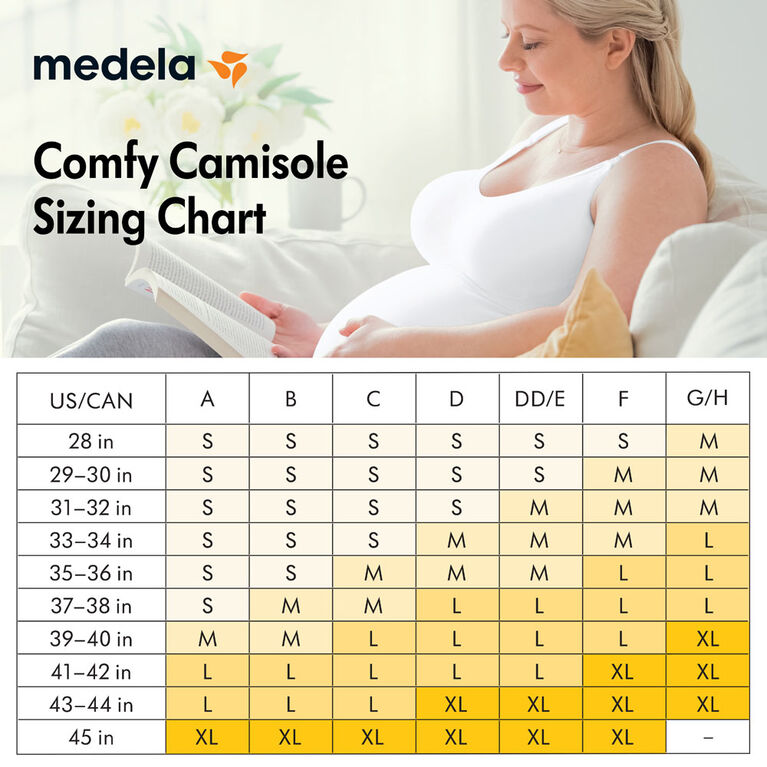 Medela Maternity and Nursing Comfy Camisole, Medium - White