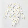 12-18m pyjama deux pièces en coton biologique - dino/crème