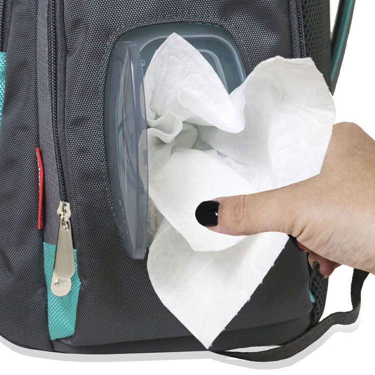 Fisher Price Riley Backpack Diaper Bag - Grey/Aqua