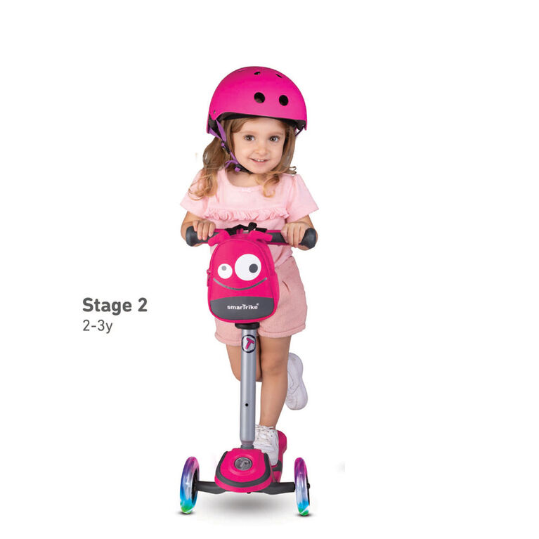 smarTrike - T1 scooTer - Rose avec phares