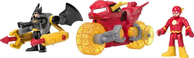 Imaginext -DC Super Friends - Coffret figurines -Batman et Flash, moto