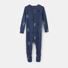 doux pyjama une pièce, 0-3m - bleu