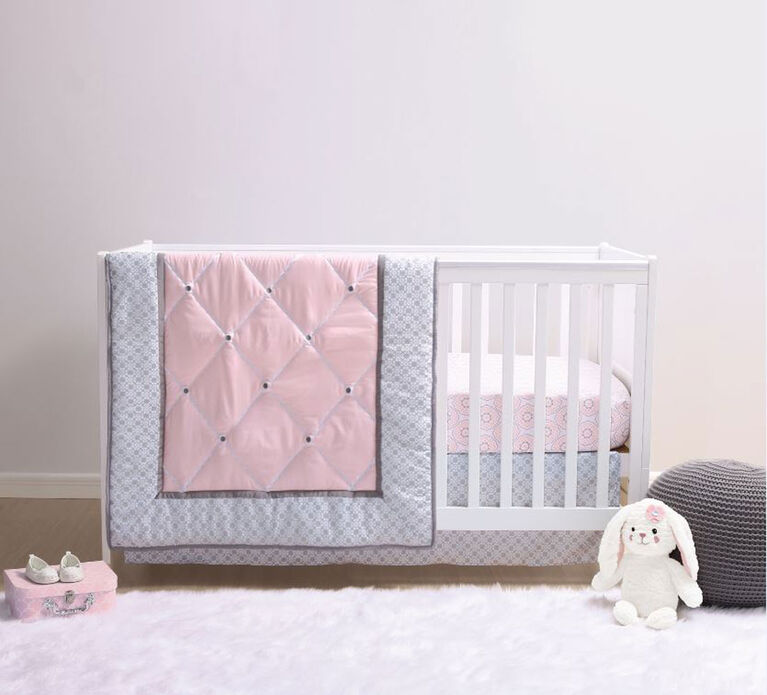 Belle Princess 3pc Bed Set Quilt Sheet Dust Ruffle Babies R