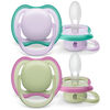 Avent Ultra Air Pacifier 0-6m lilac/ green 2pk