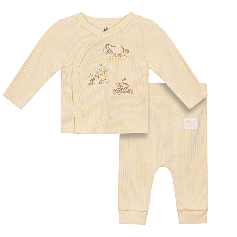 Winnie the Pooh 2 Piece Cardigan Set Yellow 3/6M
