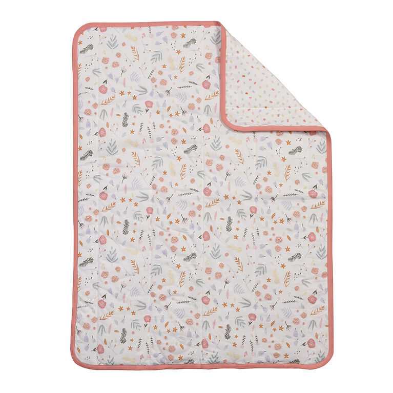 Baby's First by Nemcor Quilted Cotton Jersey Blanket, Floral