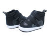 First Steps Black Course Canvas High Top Sneakers Size 2, 3-6 months