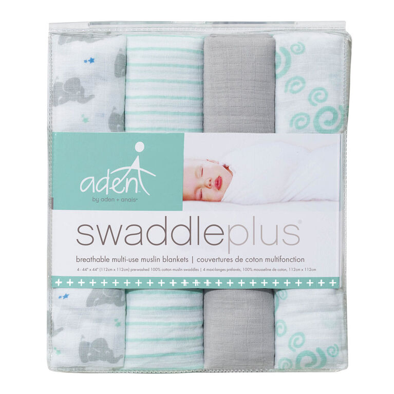 aden by aden + anais swaddle 4 pack, baby star