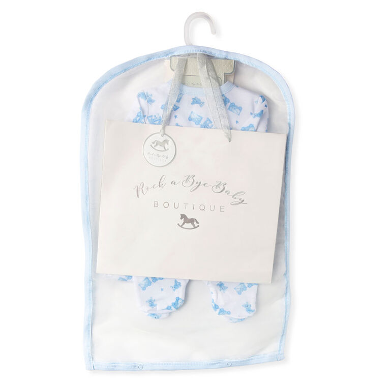 Rock A Bye Baby Boutique Photoprint Bear Train Footie 5 Pc Set Newborn