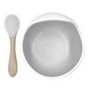 Silicone bowl and spoon set Day Dream Grey