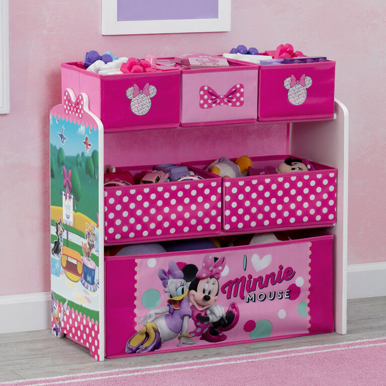 Organiseur pour jouets  Décore et Entrepose à 6 paniers de Disney Minnie Mouse par Delta Children